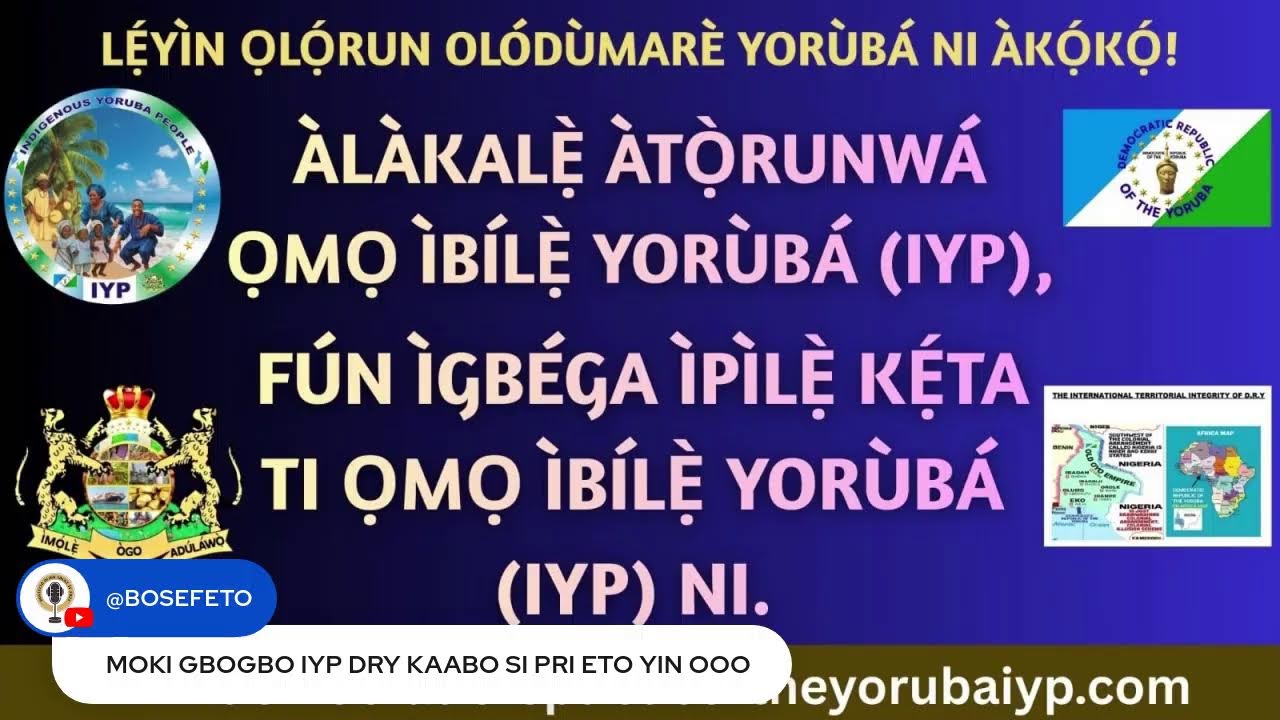 ALAKALE ATORUNWA NI OMO IBILE IYP JE EDIDE IYP DRY 02/13/26