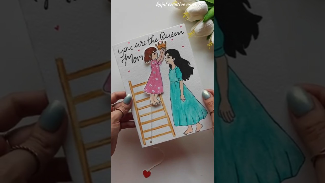 👑 Make MOM Feel Like a QUEEN! 💓 DIY Mothers Day Card!