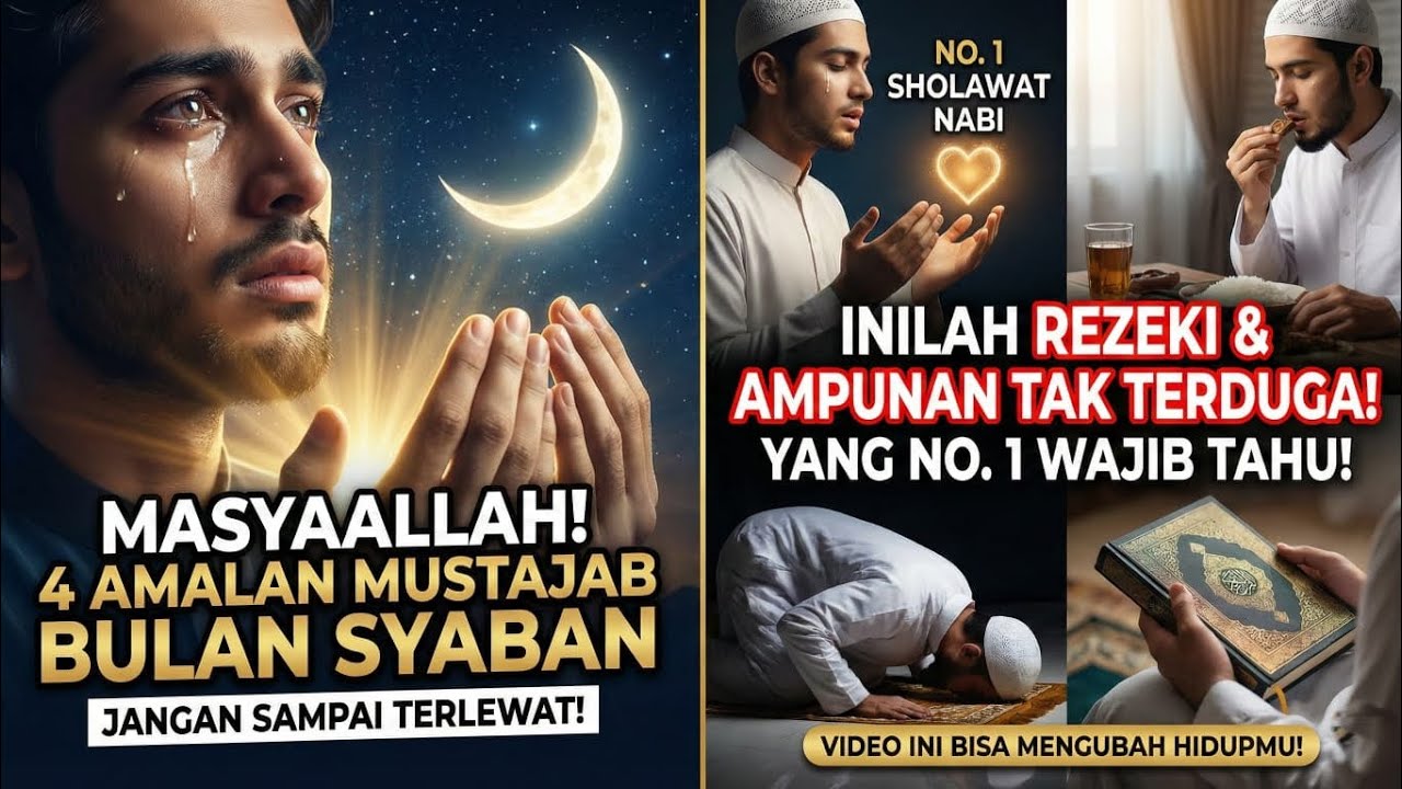 MASYAALLAH 💫 Inilah 4 Amalan Mustajab di Bulan Syaban, No.1 Sholawat Nabi