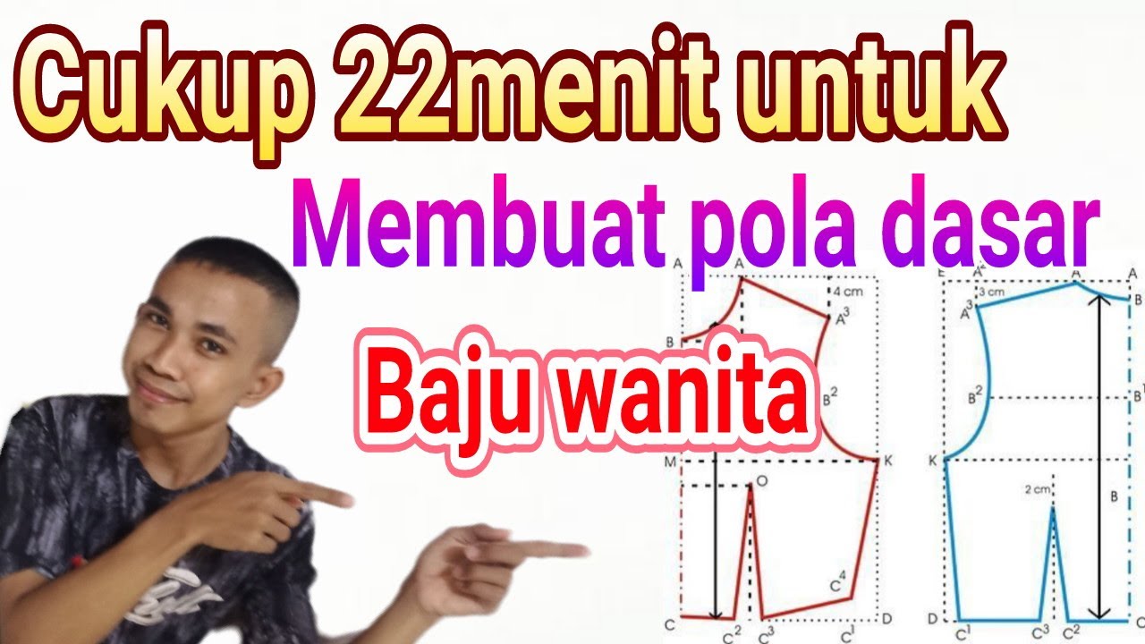 CARA MEMBUAT POLA DASAR BAJU UNTUK PEMULA