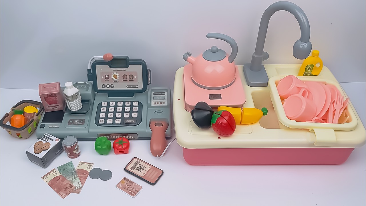Oddly Satisfying Cash Register & Kitchen Sink Unboxing Playset | No Talking ASMR Compilation