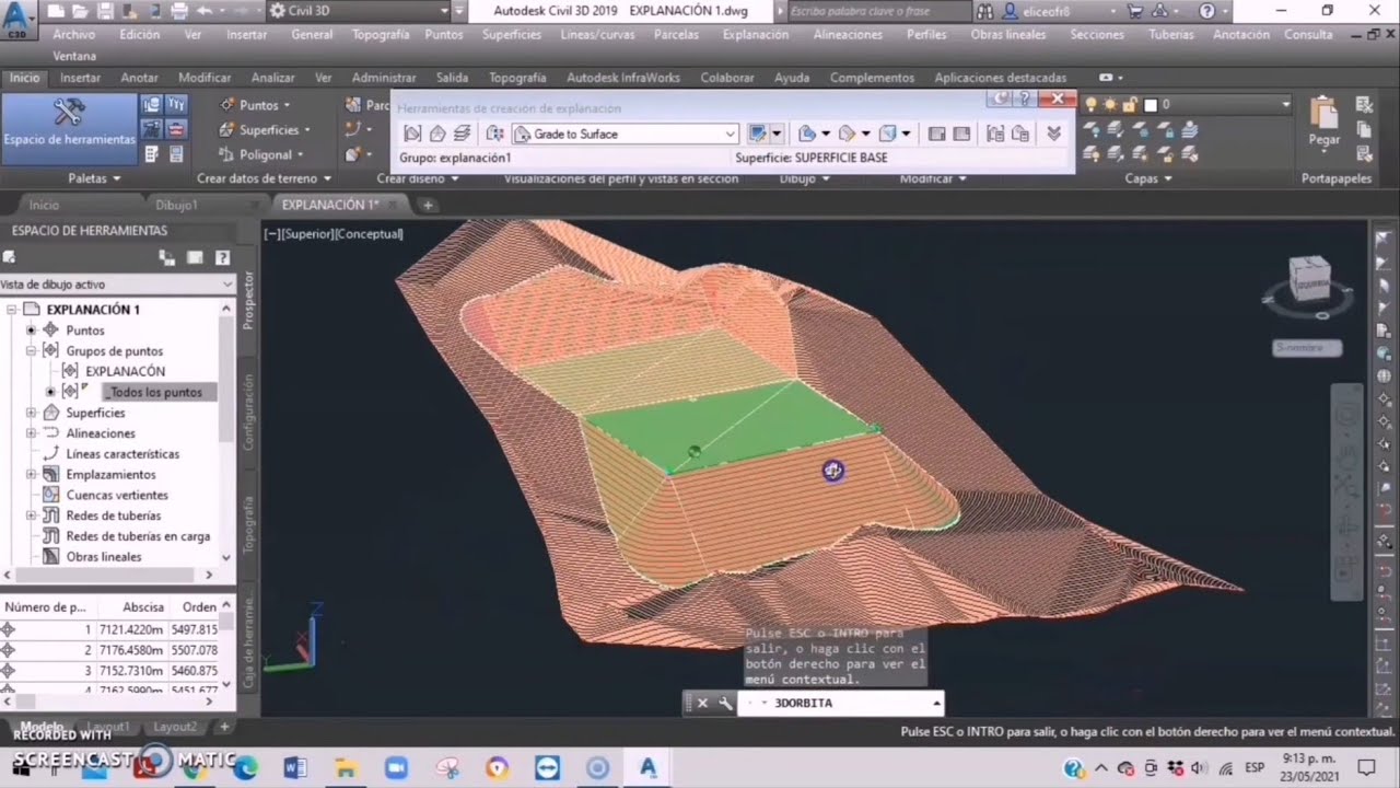 DISEÑO DE EXPLANACIÓN Y EQUILIBRACIÓN DE VOLUMEN DE MATERIALES (AUTOCAD CIVIL 3D)✅