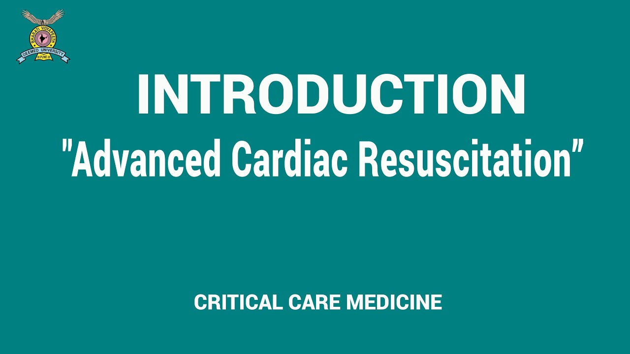 1  Introduction - Advanced Cardiac Resuscitation