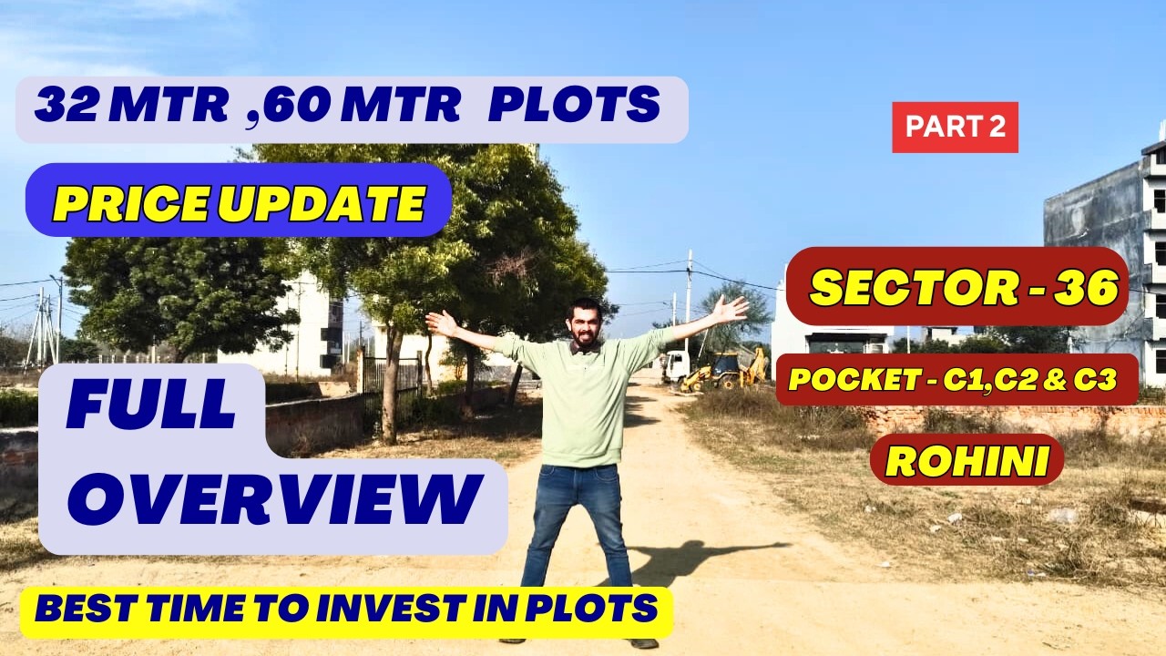 Rohini Sec 36|Pocket C1, C2 & C3 |Complete Overview|Price Reveal |26 M., 32. & 60 M. Plots Part 2