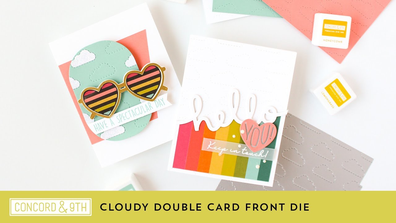 Cloudy Double Card Front Die