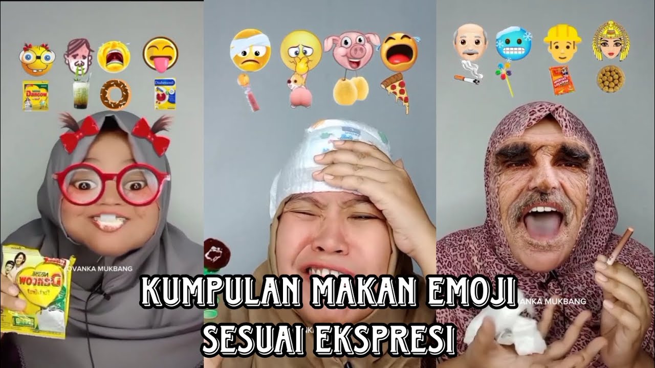 kumpulan makan emoji ekspresi #fyp #trending #viral #viralvideo #emojichallenge #lucu #food