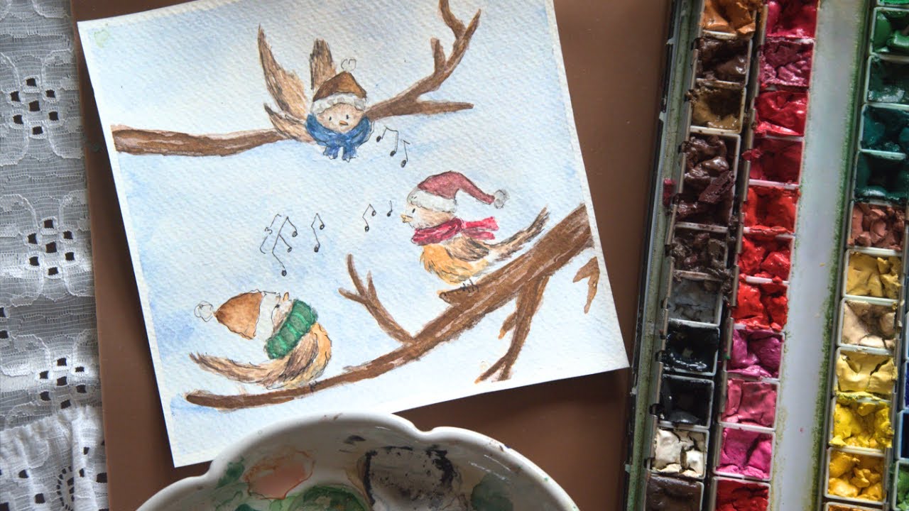 Simple Gifts of Winter & Watercolor | A Tiny Cozy Video #5