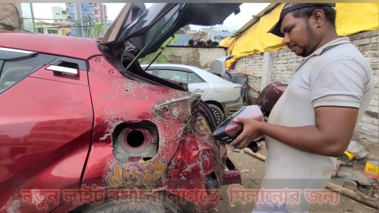 মারাত্মক এক্সসিডেন্ট গাড়ি কিভাবে ঠিক করা হয়  #viral #youtubeviral #automobile