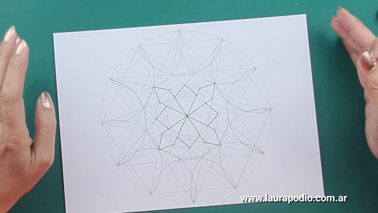 Tutorial #202 - Cómo dibujar un mandala con geometría/ How to draw a mandala with geometry