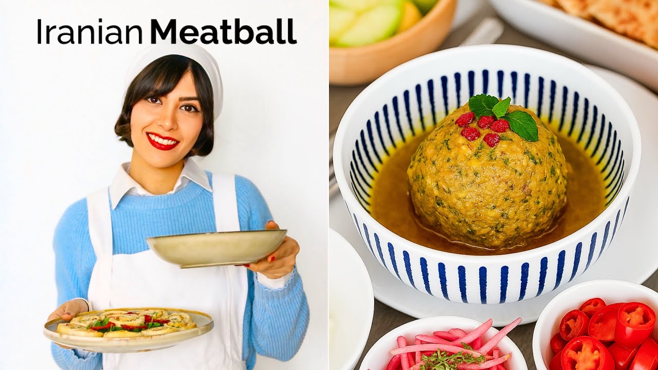 A Giant Iranian Meatball (Koofteh Tabrizi)| Traditional Persian Food with +400 Years of History ‼