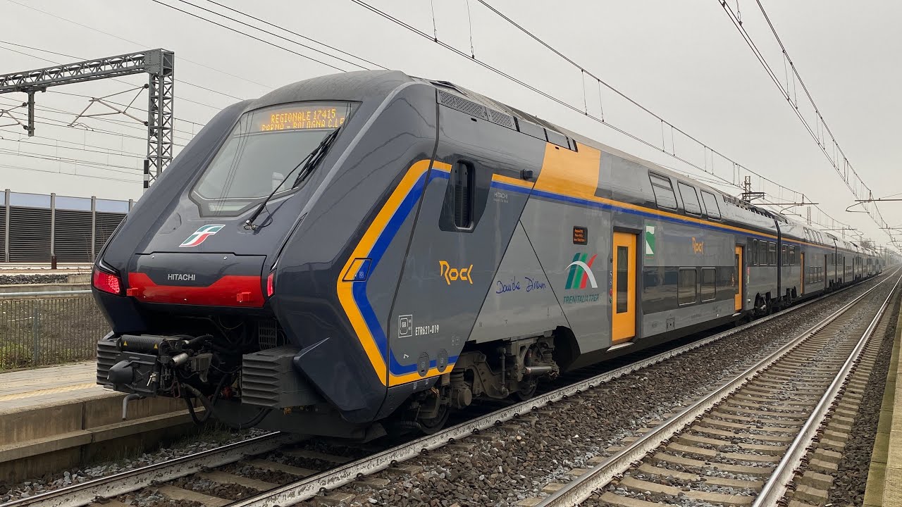 TRENI MERCI e passeggeri VELOCI IN transito alla stazione di Anzola Emilia!