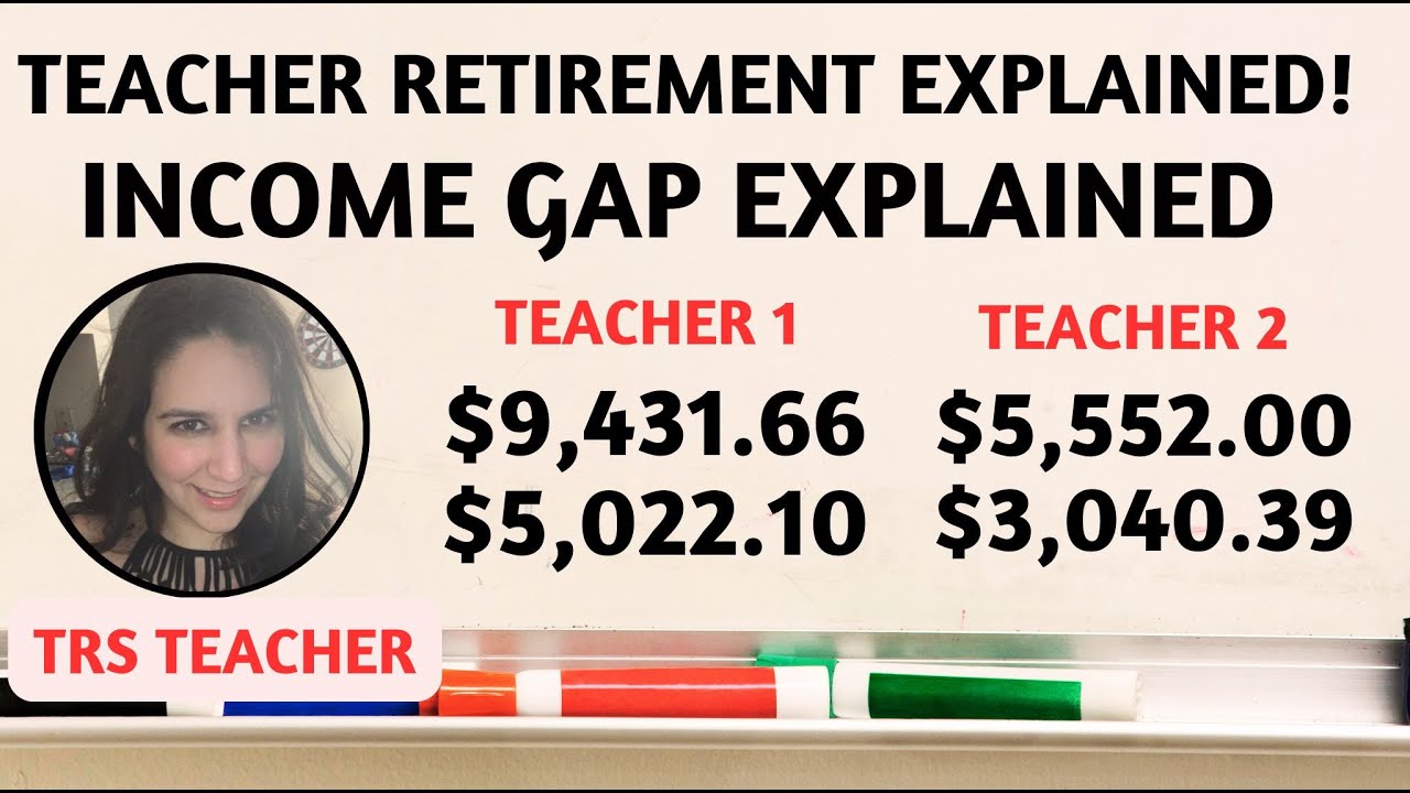 Texas Teachers Retirement Explained! Income Gap. #teacherretirement #trsaccounts #texasteachers