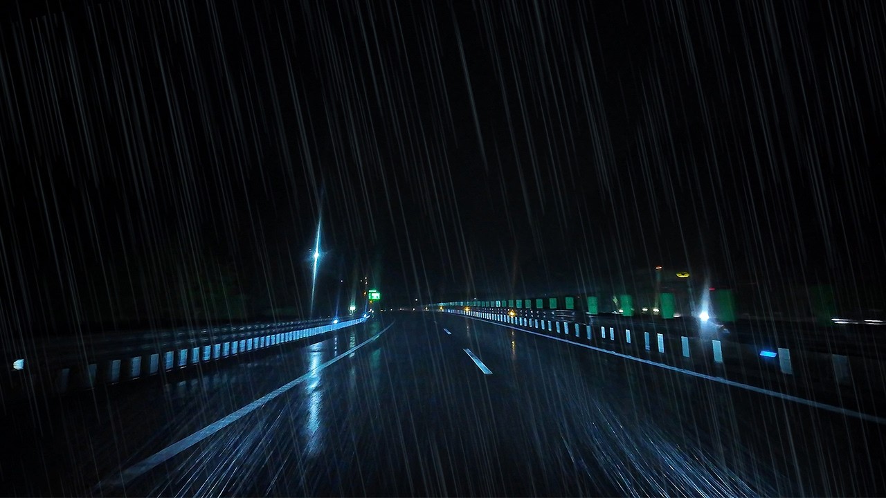 ☔️Lonely Midnight Drive on a Rainy Highway😴for Sleep & Relaxation