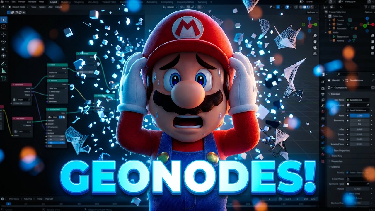 🤫O Segredo Das Partículas No Blender 3D [GEONODES]