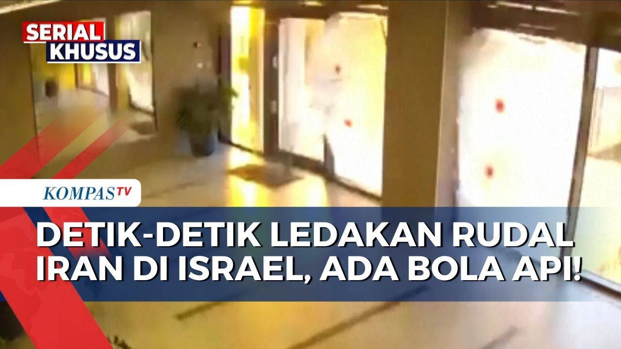 Meledak! Detik-Detik Rudal Iran Hantam Sejumlah Bangunan di Israel, Gedung Terbakar!
