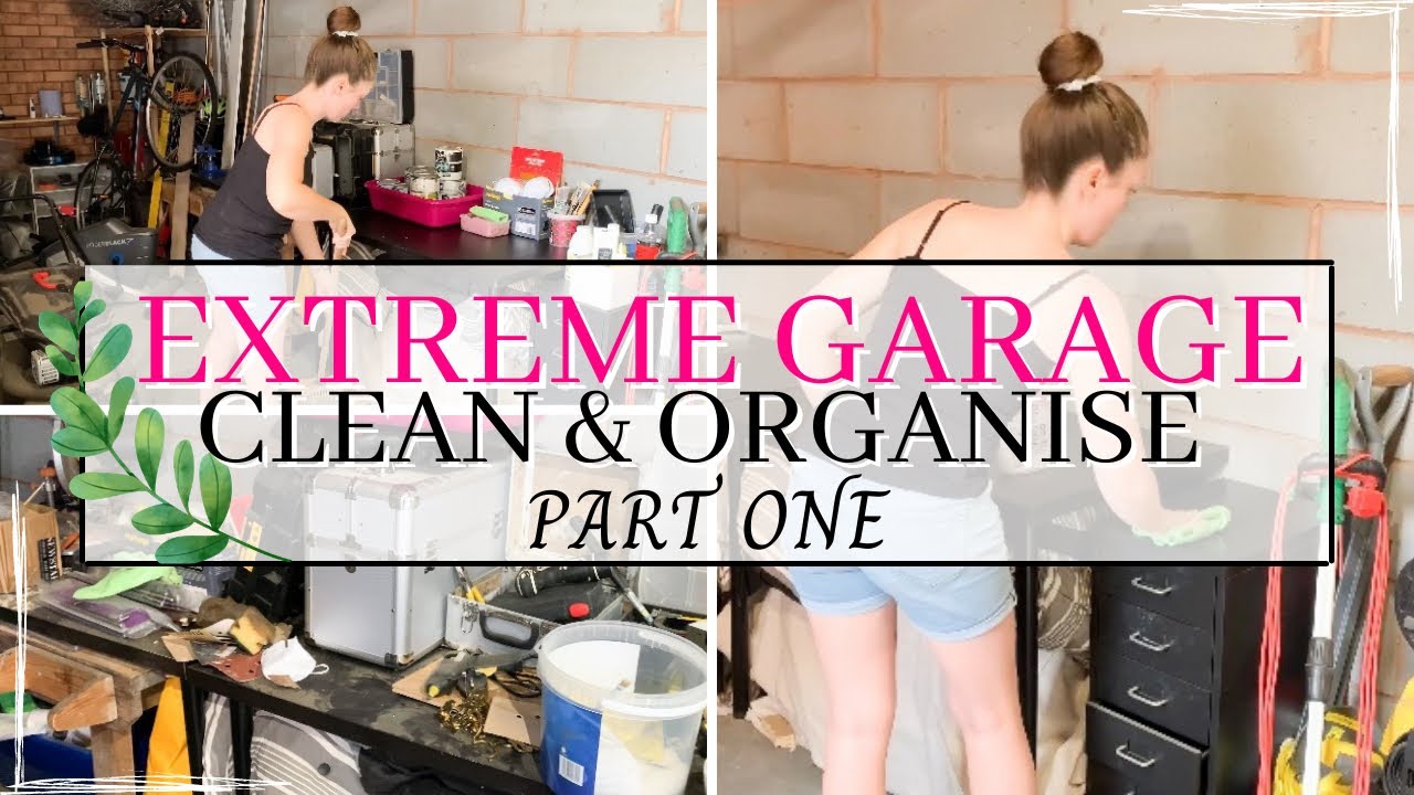 EXTREME GARAGE CLEAN WITH ME | HUGE GARAGE CLEAN | EXTREME ALL DAY CLEAN WITH ME | PART ONE