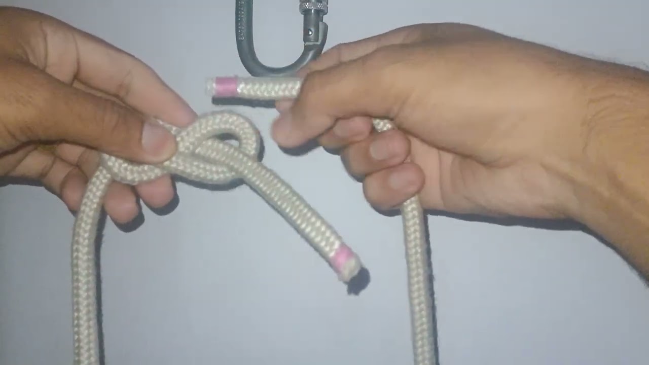 Como unir cordas usando nó 08 oito duplo guiado