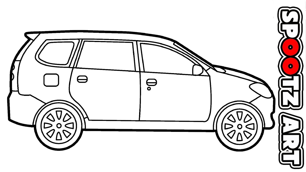 Cara Menggambar Mobil Toyota Avanza
