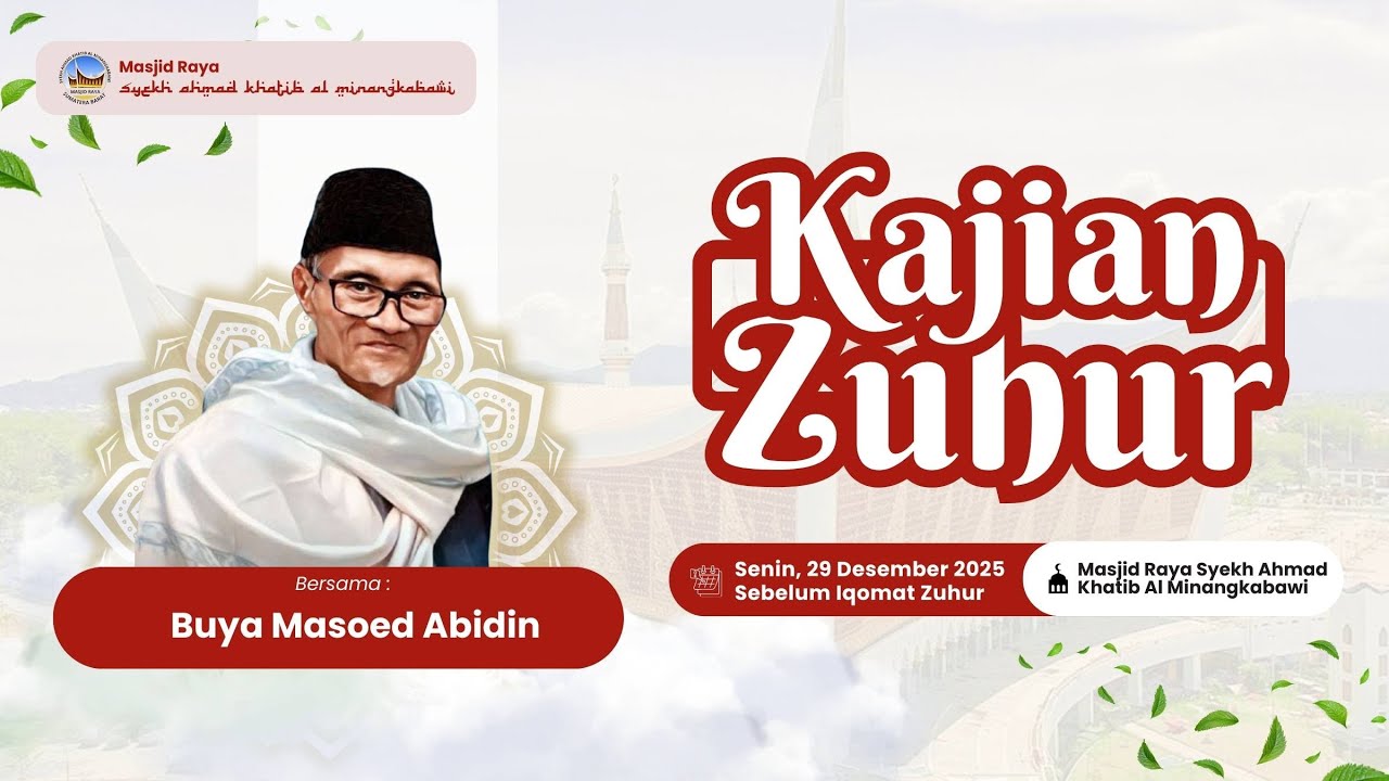 KAJIAN ZUHUR - Upgrade Ulama Pasca Bencana  (Buya Masoed Abidin)