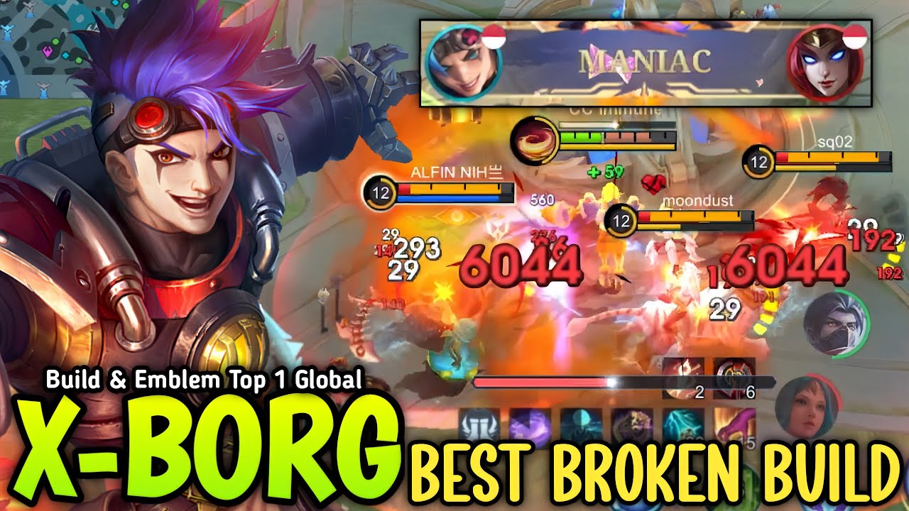 100% BROKEN DMG!! X BORG NEW 1 SHOT BUILD & EMBLEM FOR JUNGLER 2025 - MLBB