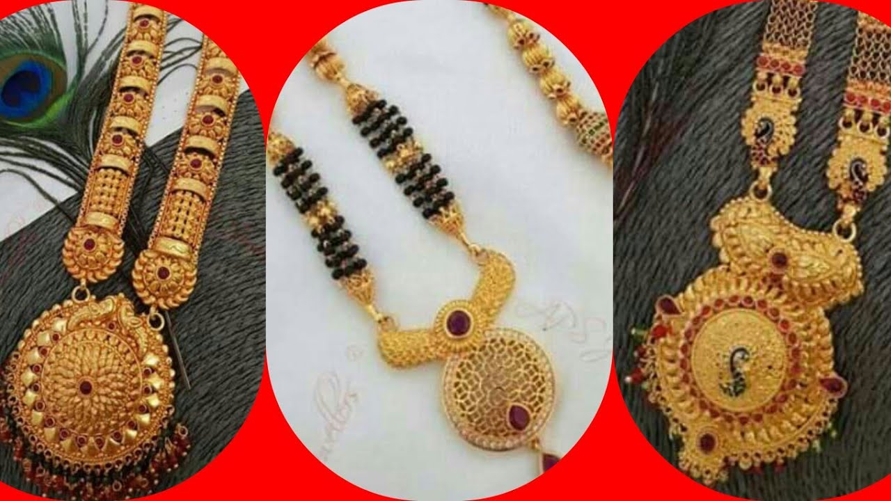 Latest Gold Mangalsutra Designs Images ll party wear Gold Long Mangalsutra Designs