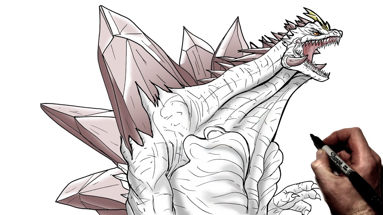 How To Draw Space Godzilla | Step By Step | Monsterverse