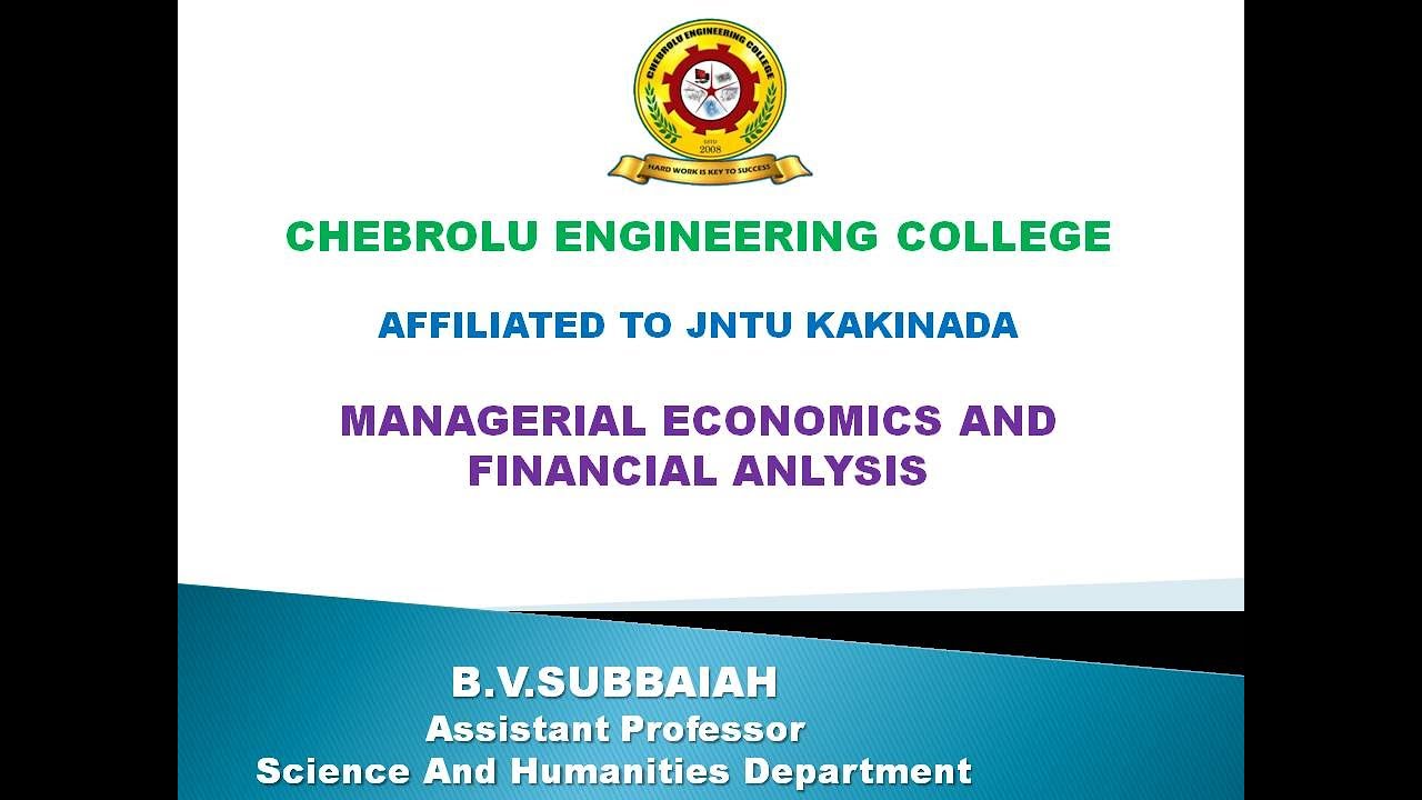 JNTUK II ECE & EEE MEFA LECTURE 04