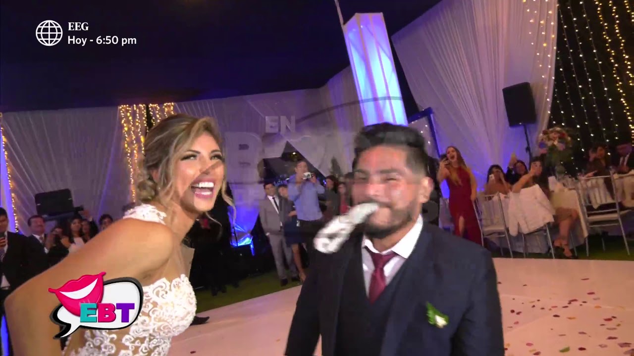 Boda de Erick Elera y Allison Pastor: invitada se cayó al atrapar el bouquet