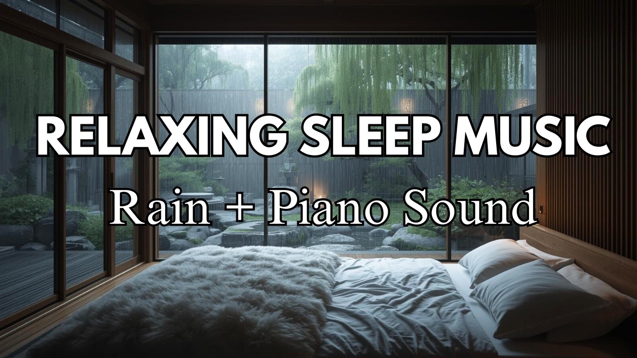 Fall Asleep Fast | Piano Music and Rain Ambience for Insomnia Relief