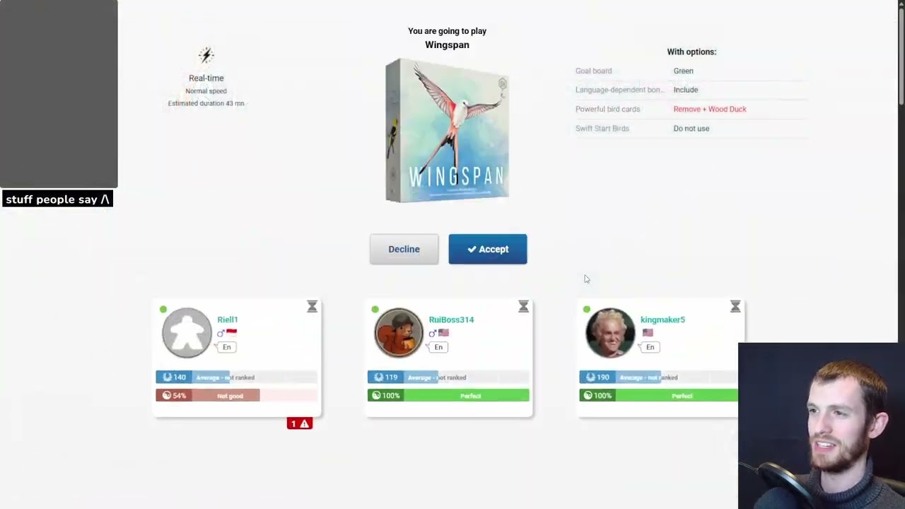 Making TOUGH Decisions in Wingspan - Board Game Arena (Road to Mediocrity Stream)