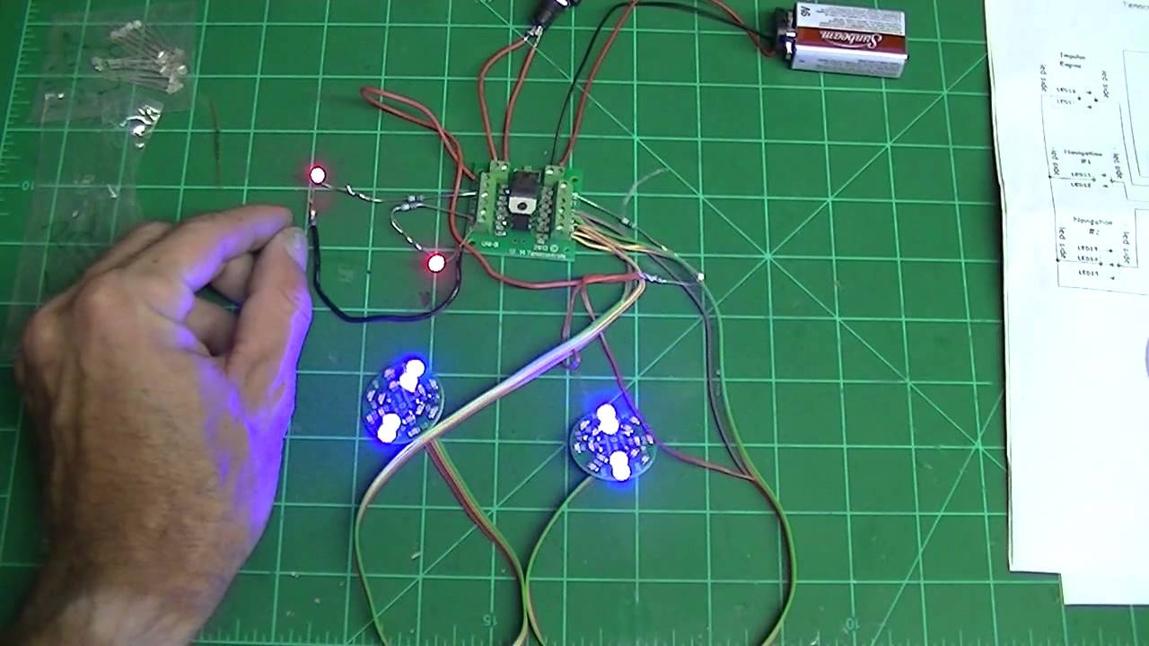 Demo: Tenacontrols Bussard Lighting Kit For The Revell Into Darkness Enterprise Model Kit