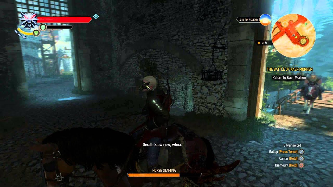 The Witcher 3 - The Battle of Kaer Morhen: Roach Horseback Action Set-Piece, Close Gate Cutscene