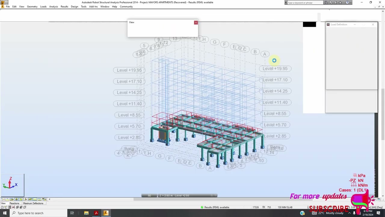 How to obtain Bending Moment and Axial Load diagrams in Robot Structural Analysis Professional.
