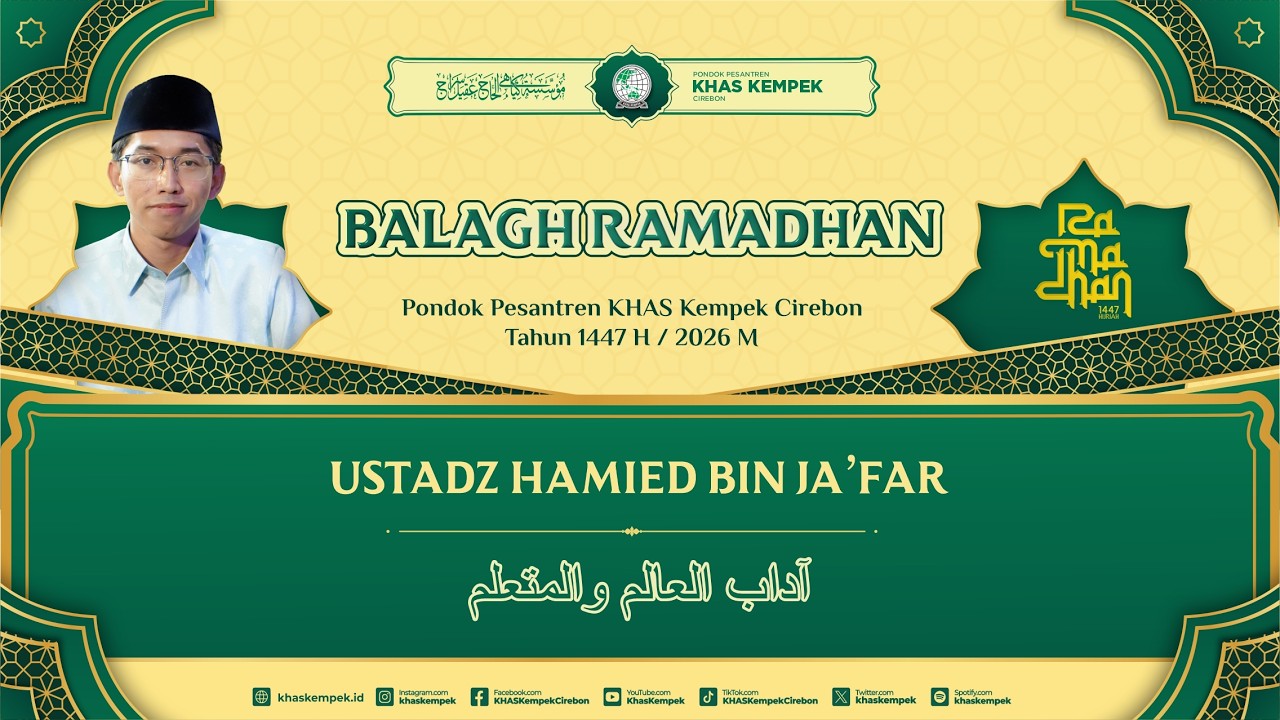 🔴 [LIVE] NGAJI RAMADHAN | KITAB ADABUL 'ALIM WAL MUTA'ALLIM | USTADZ HAMIED BIN JA'FAR