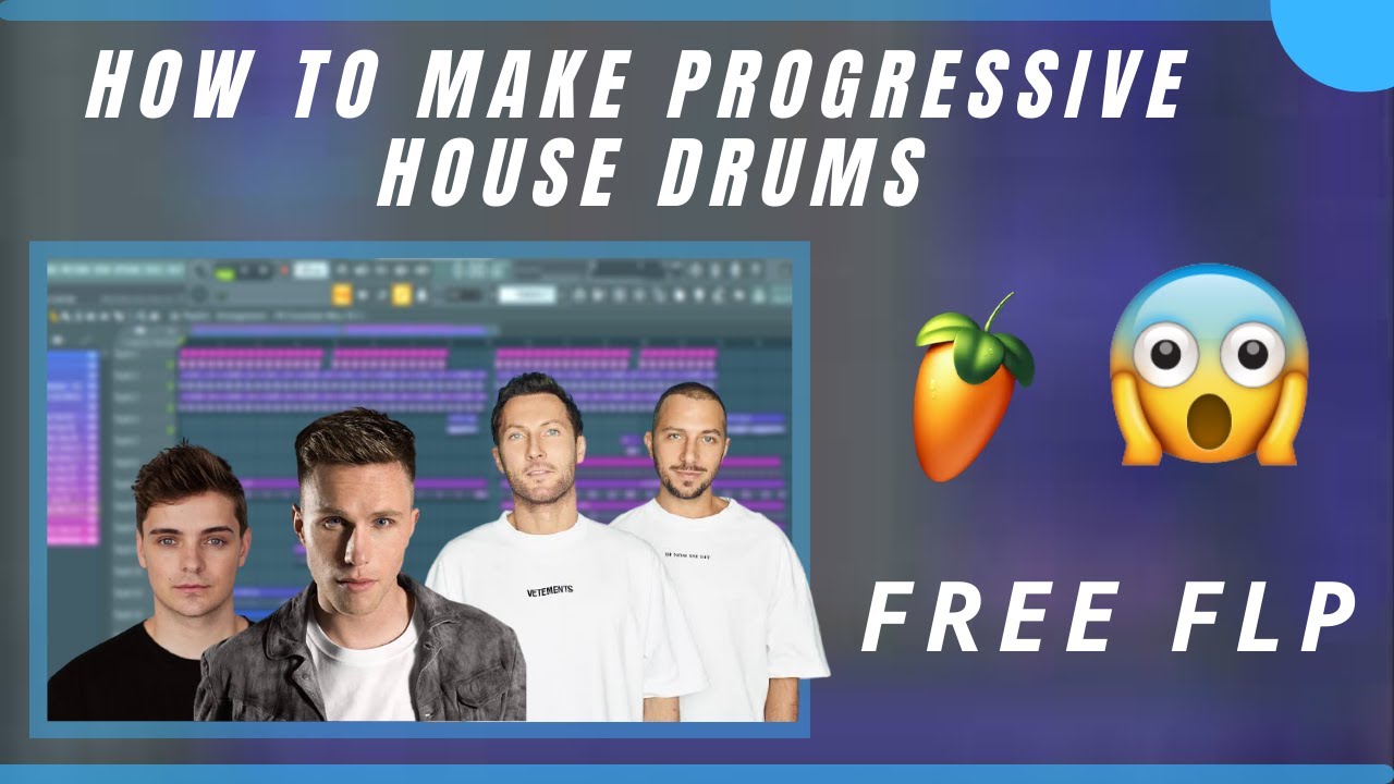 How to make professional Progressive House Drums | FL Studio tutorial with FREE FLP