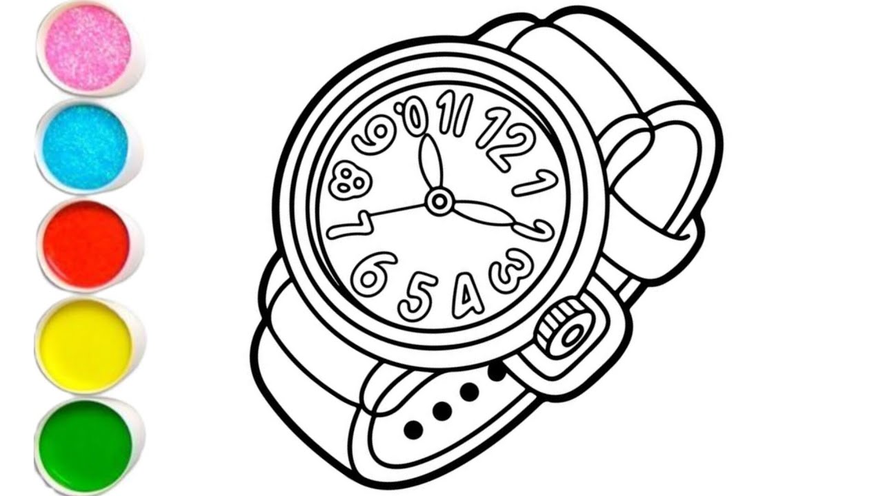How To Draw A Wrist Watch | Easy Watch Drawing For Kids & Beginners|Step By Step Easy Drawing||