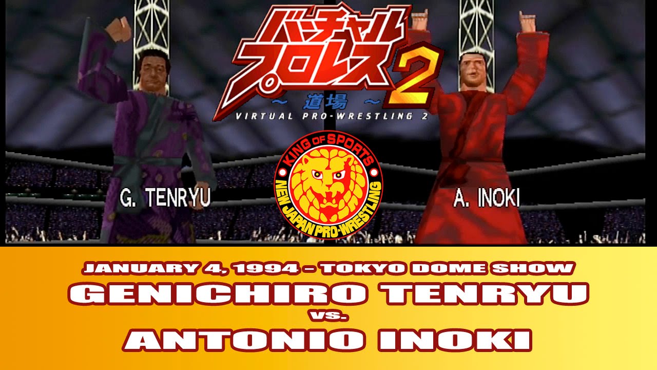 Virtual Pro Wrestling 2 - Genichiro Tenryu vs. Antonio Inoki - Jan 4, 1994 Tokyo Dome Show (Expert)