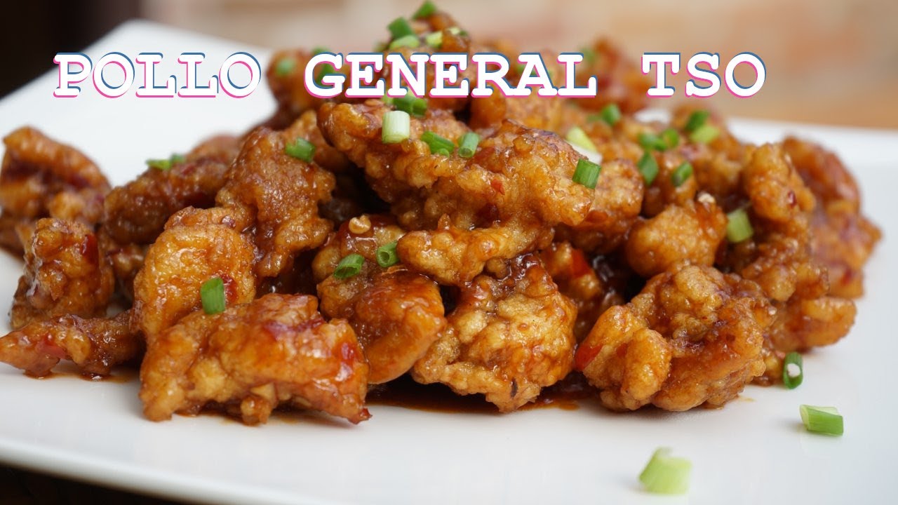 Pollo General Tso  ¡ Muy fácil ! El famoso y sabroso plato de pollo frito con su salsa agridulce.