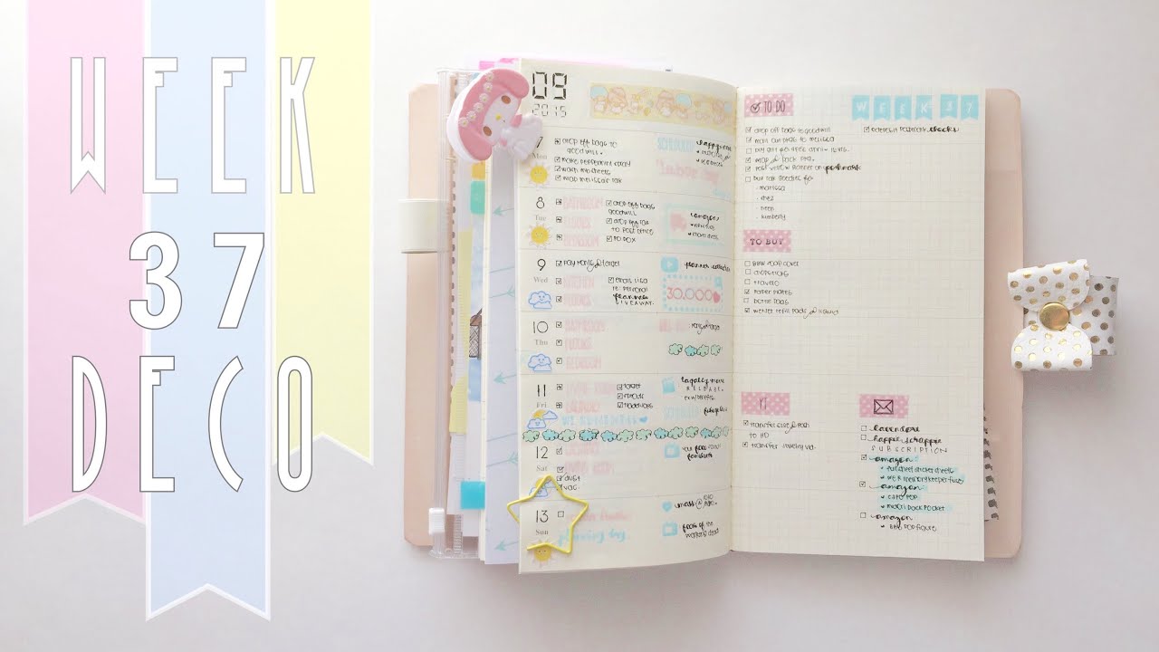 Week 37 Deco & Turn Out In My Sweetdori (fauxdori/midori travelers notebook) Planner