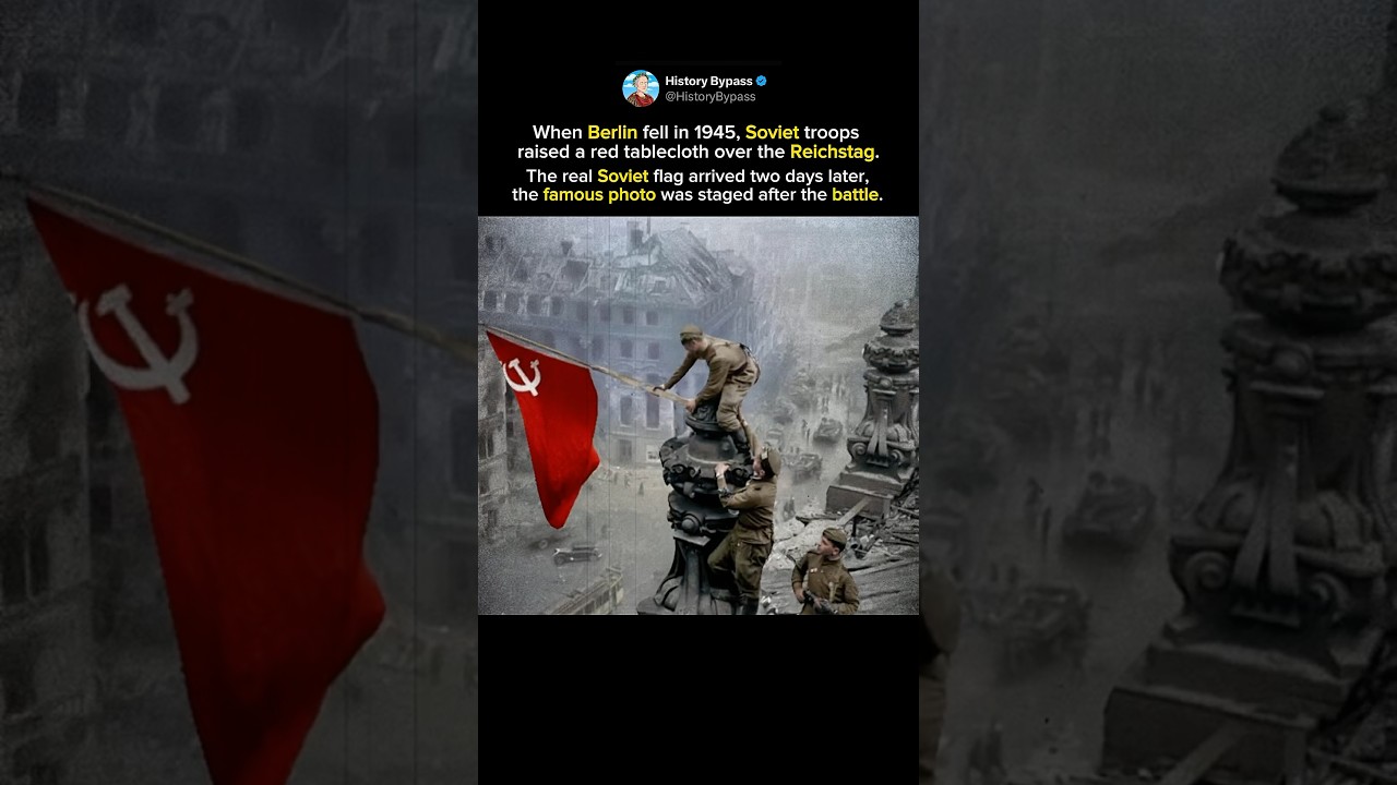 Soviets Raise Their Flag Over Berlin #shorts