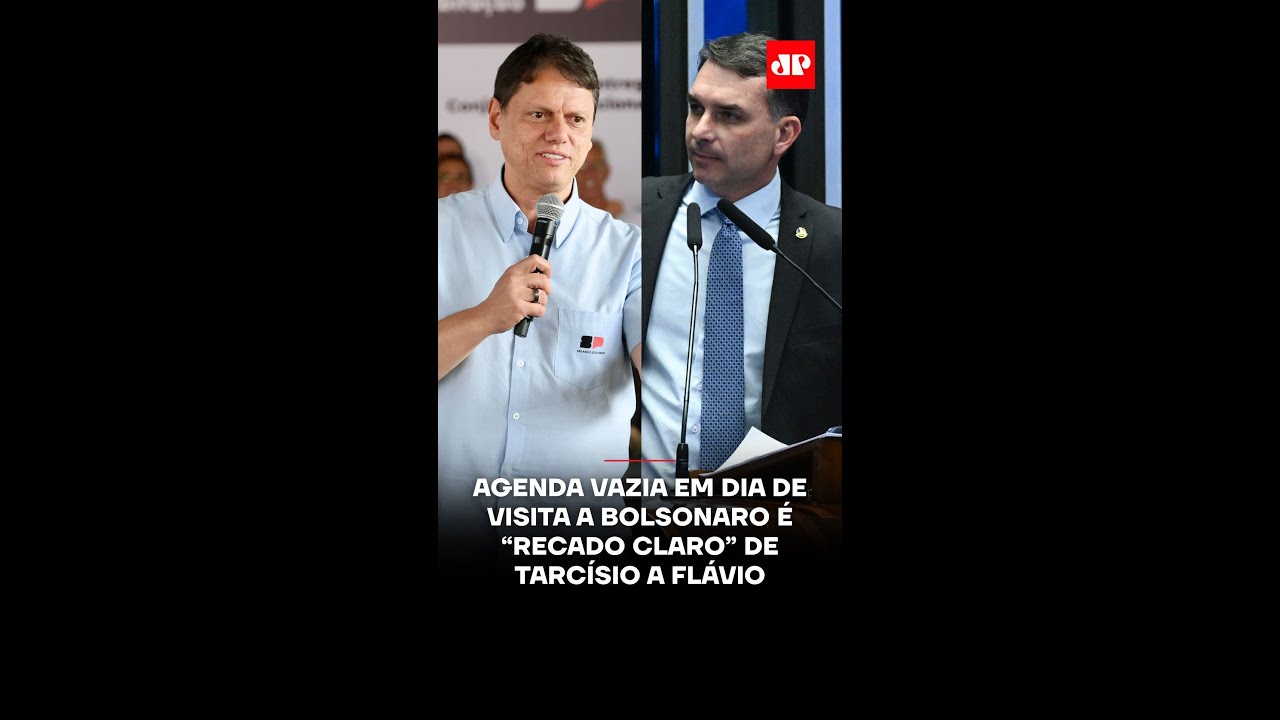 Agenda vazia em dia de visita a Bolsonaro é “recado claro” de Tarcísio a Flávio 