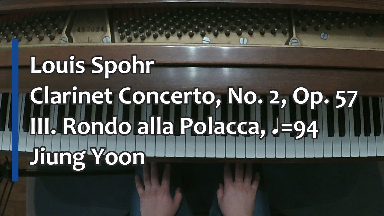 Piano Part- Spohr, Clarinet Concerto, No. 2, Op. 57, III. Rondo alla Polacca, ♩=94