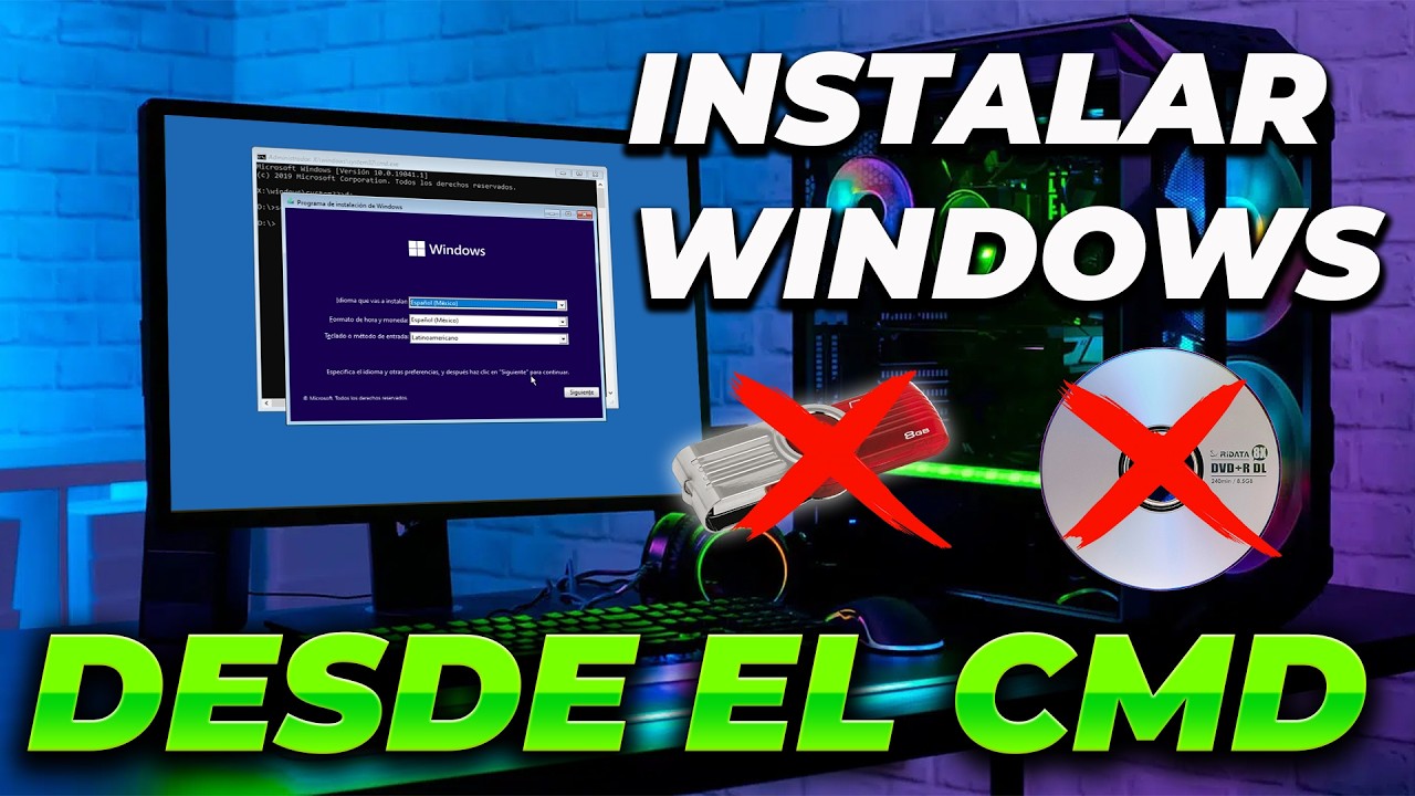 ✅  INSTALAR WINDOWS SIN USB - NI DVD -  (truco CMD)
