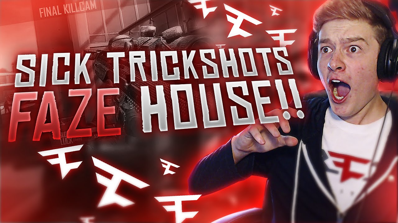 FIRST TRICKSHOTS AT THE FAZE HOUSE!!