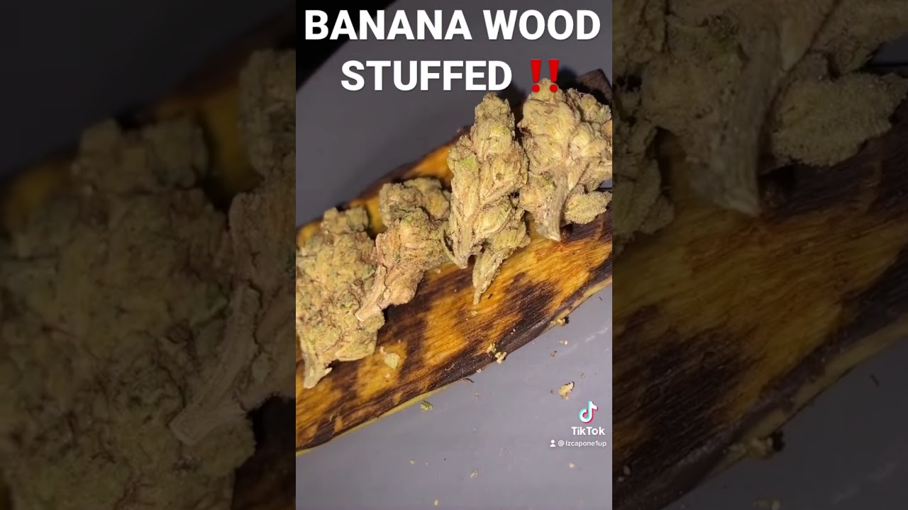 ROLLED BANANA PEEL WOOD IN 9 SECONDS 🍃