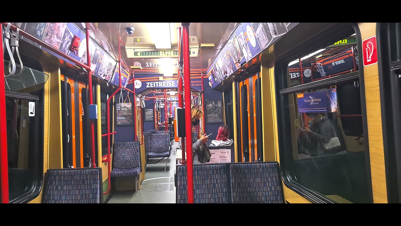 Bahn in Bielefeld - Mitfahrt im M8C 516 / 4 Stieghorst  (ehem. Linie 10) - Part 2/2