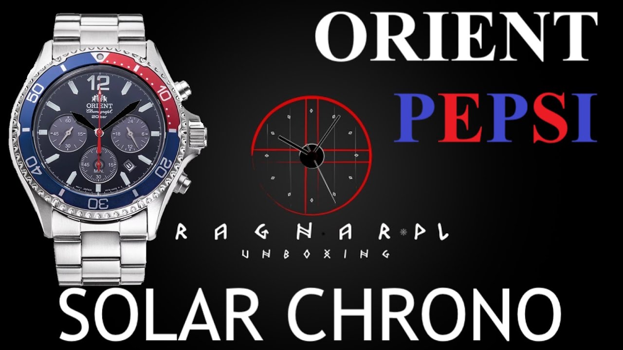 Orient PEPSI Solar Chronograph RA TX0201L10B - unboxing, omówienie, przymiarka.  SZTOS ???