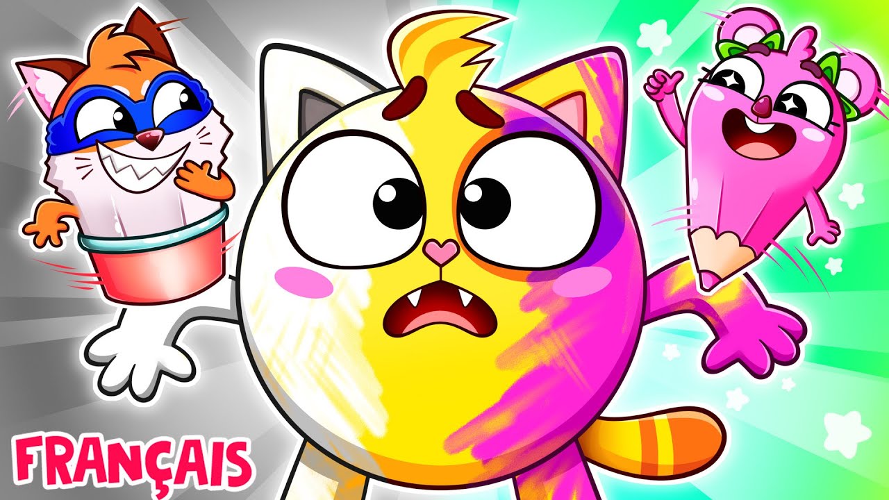 Trouve ma couleur | Dessin au crayon mignon 🌈 Comptines amusantes et comptines de Baby Zoo Français