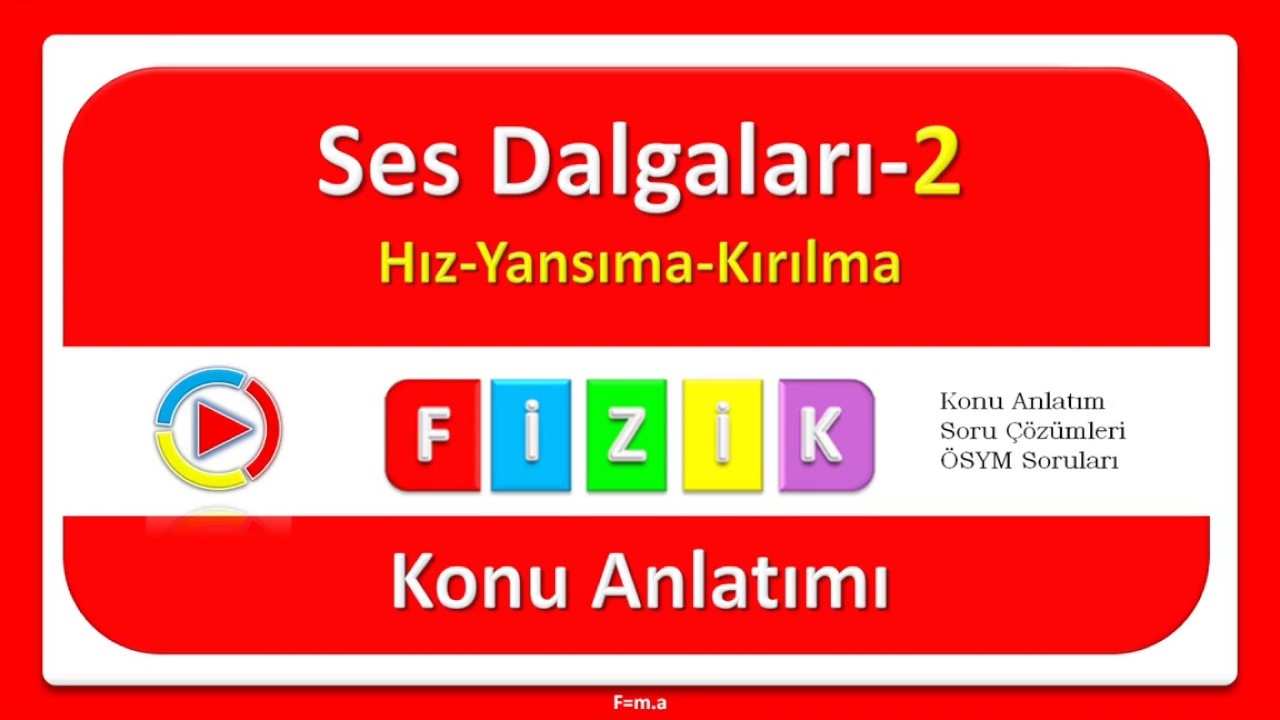 Ses Dalgaları-2 (Hız-Yansıma-Kırılma) + PDF