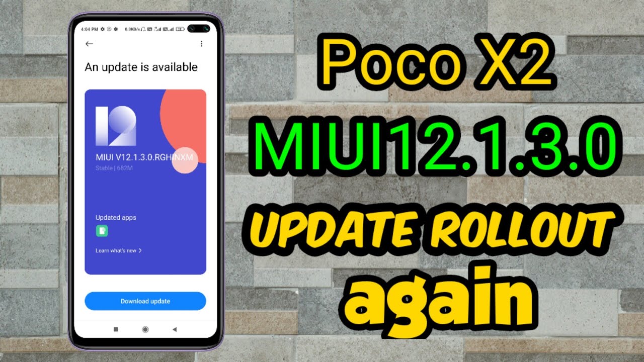 #PocoX2 #Update Poco X2 Update MIUI12.1.3.0  Rollout again in India